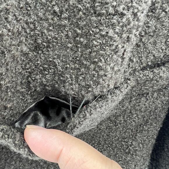 VTG 90s Linea Louis Dell'Olio Wool Boucle Jacket Suede Trim Gold Grommet XS/S - Picture 7 of 9